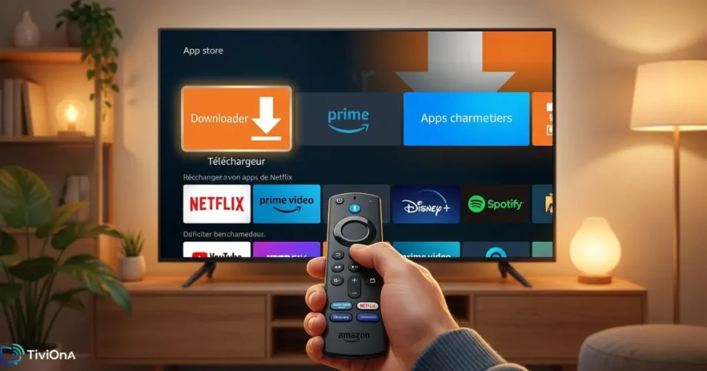 Installer IPTV Fire Stick via l'application Downloader sur l'écran d'accueil Amazon 