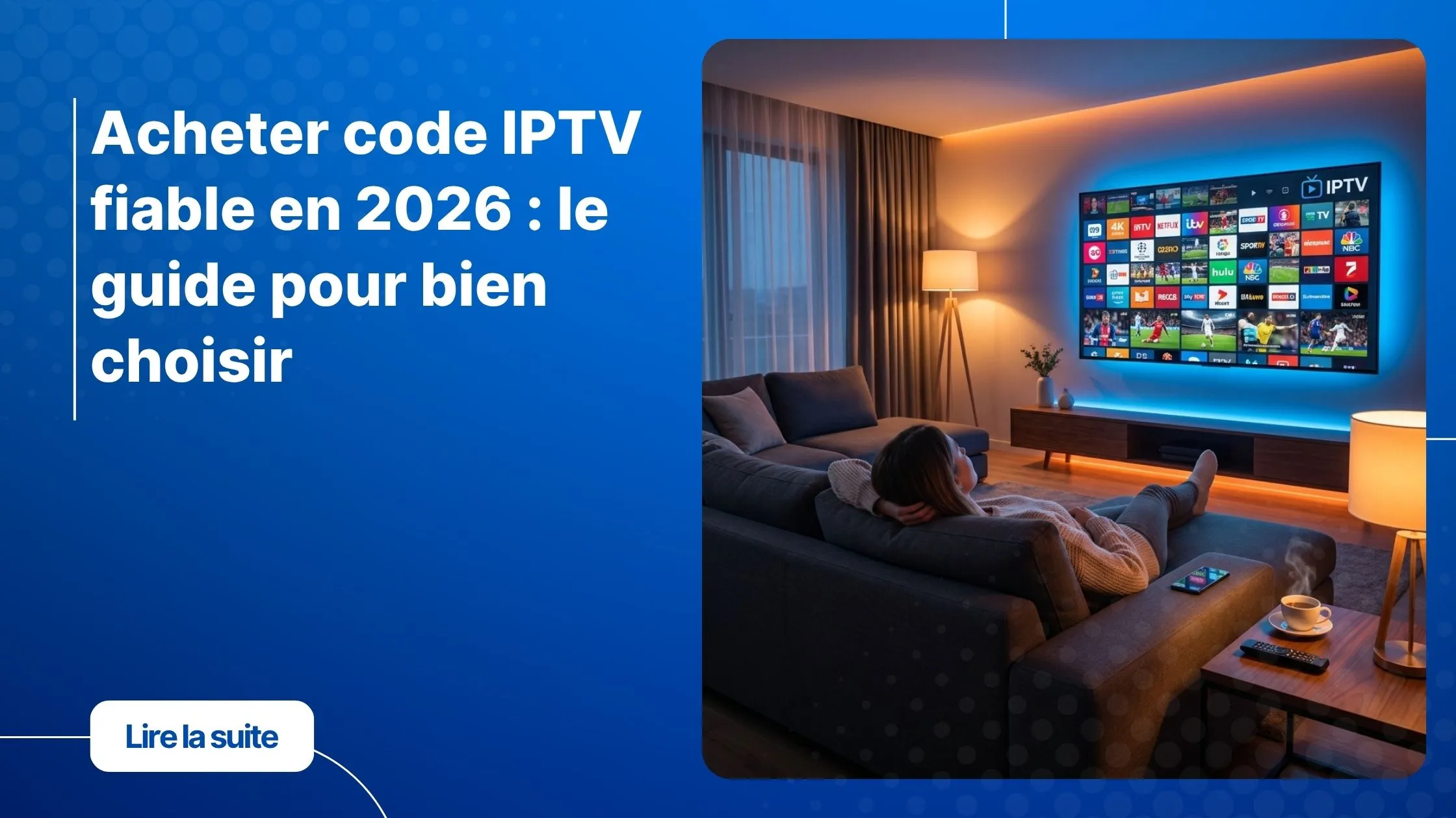 Acheter code IPTV en 2026 - abonnement IPTV premium sur smart TV et multi-appareils