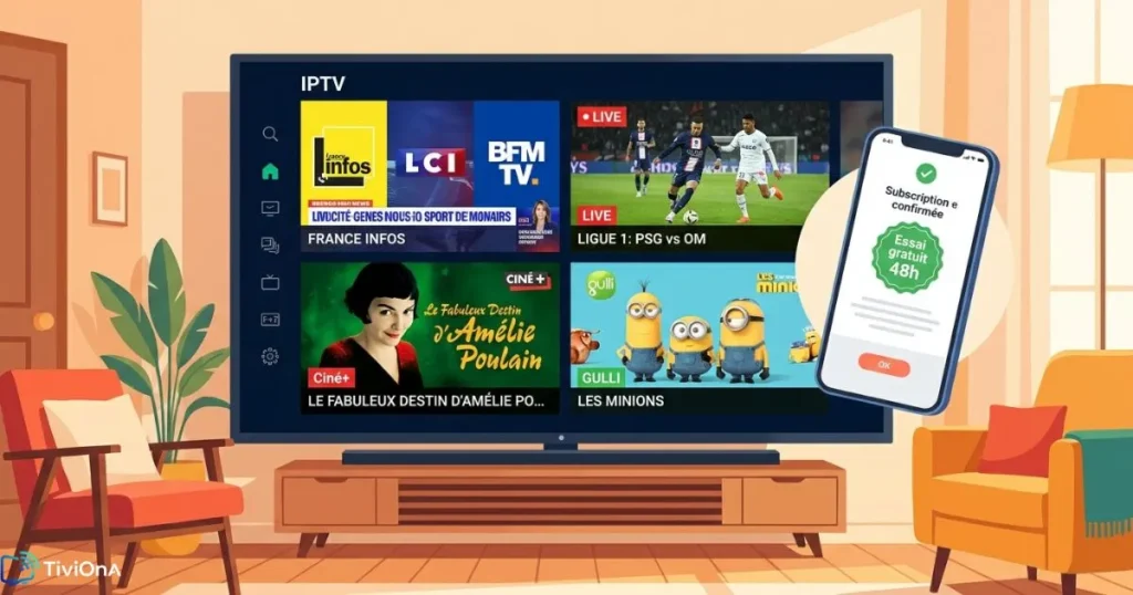 Abonnement IPTV en Smart TV : accéder à des milliers de chaînes avec TiviOna