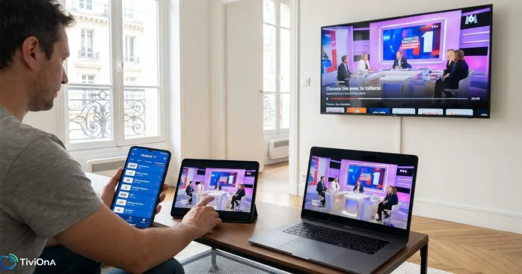 application IPTV gratuite utilisée sur Smart TV, Android et ordinateur