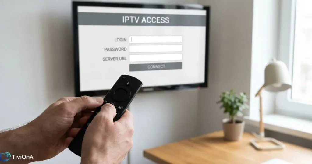 Configuration d'une application IPTV Fire Stick - écran de saisie des identifiants Xtream
