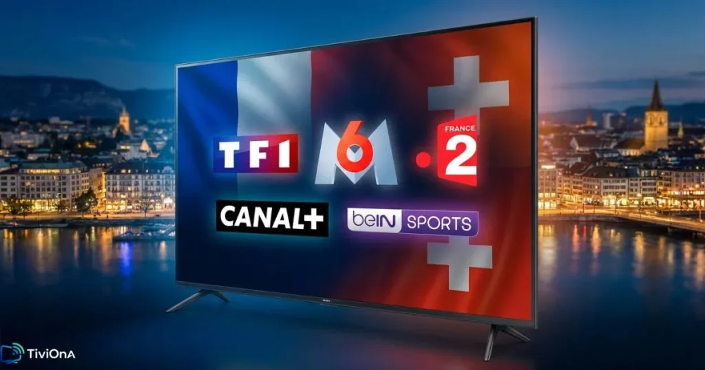 IPTV France Suisse - accès aux chaînes françaises TF1 M6 Canal+ depuis la Suisse