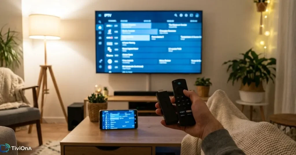 Configuration IPTV Fire Stick et Android avec un lecteur IPTV gratuit sur grand écran