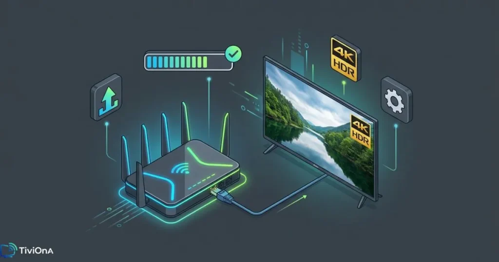 Optimisation streaming IPTV player - connexion Ethernet, débit et réglages avancés