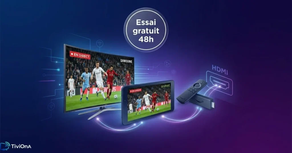 Abonnement IPTV Tiviona compatible Smart TV Android et Fire Stick avec essai gratuit