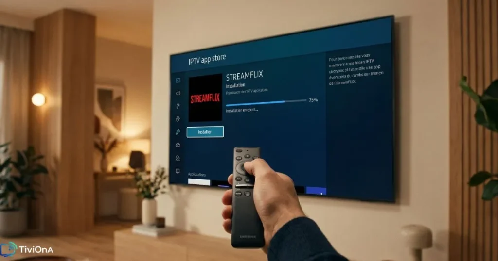 Installation IPTV Smart TV Samsung - application IPTV sur grand écran
