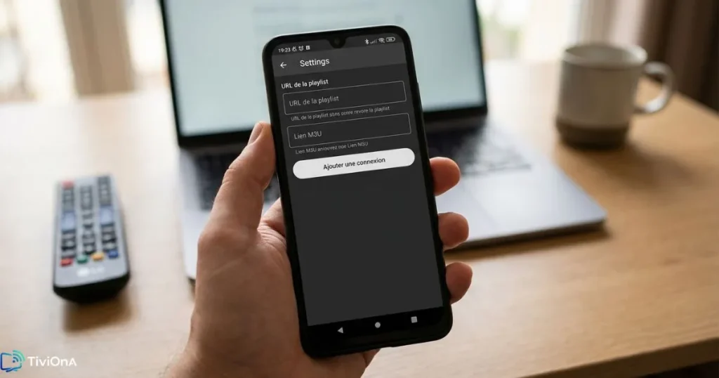 Configuration d'une application IPTV sur smartphone Android avec une liste M3U