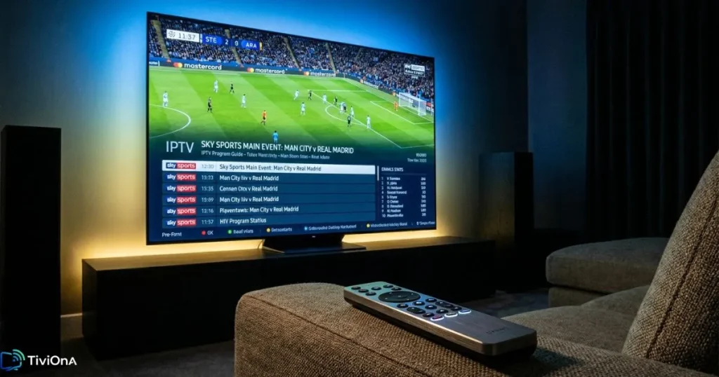lecteur IPTV interface moderne avec guide des programmes EPG