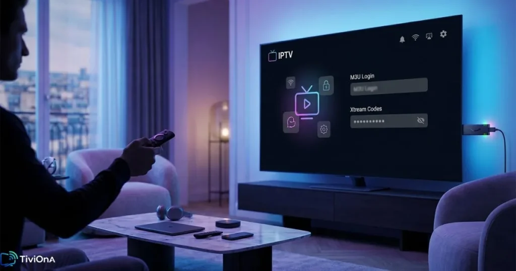 Configuration d’une application IPTV Firestick avec identifiants de connexion