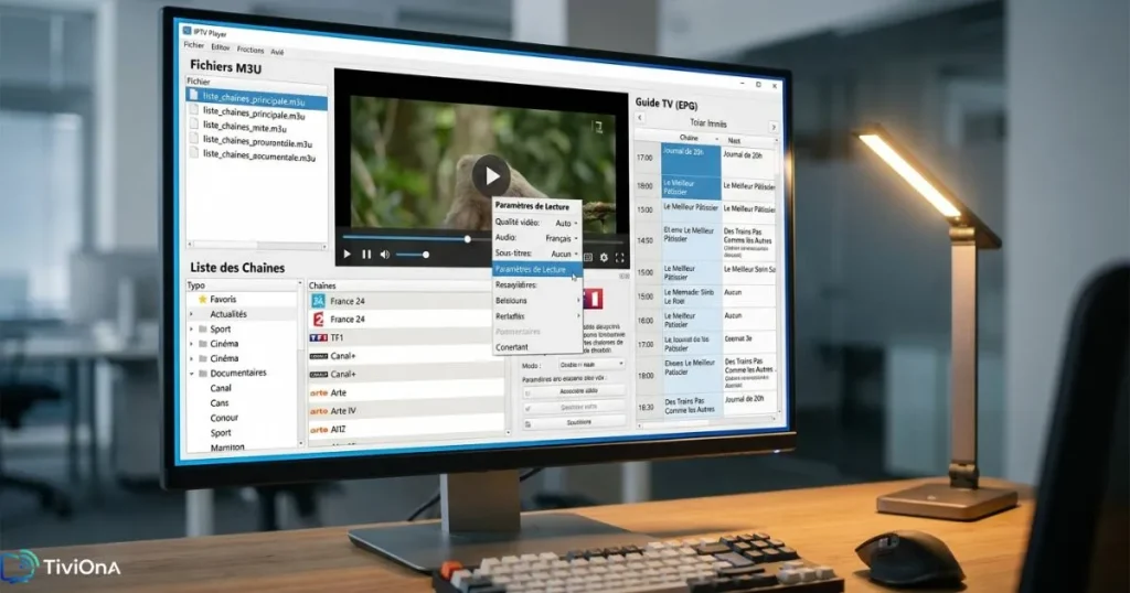 Configuration d’un lecteur IPTV ordinateur sur écran PC