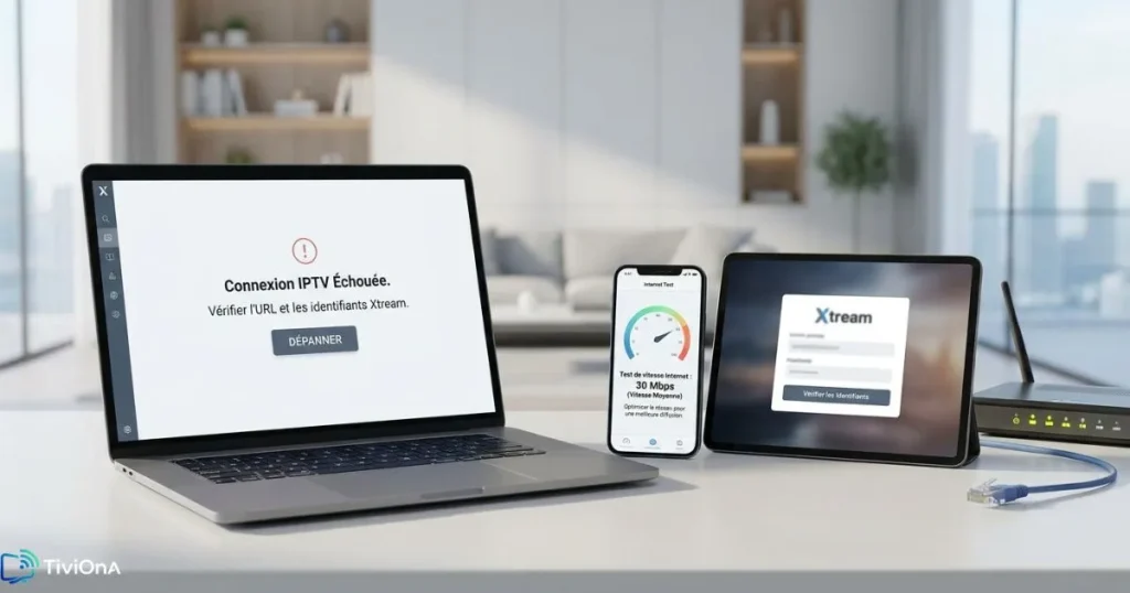 Dépannage d’une connexion IPTV et vérification des identifiants Xtream