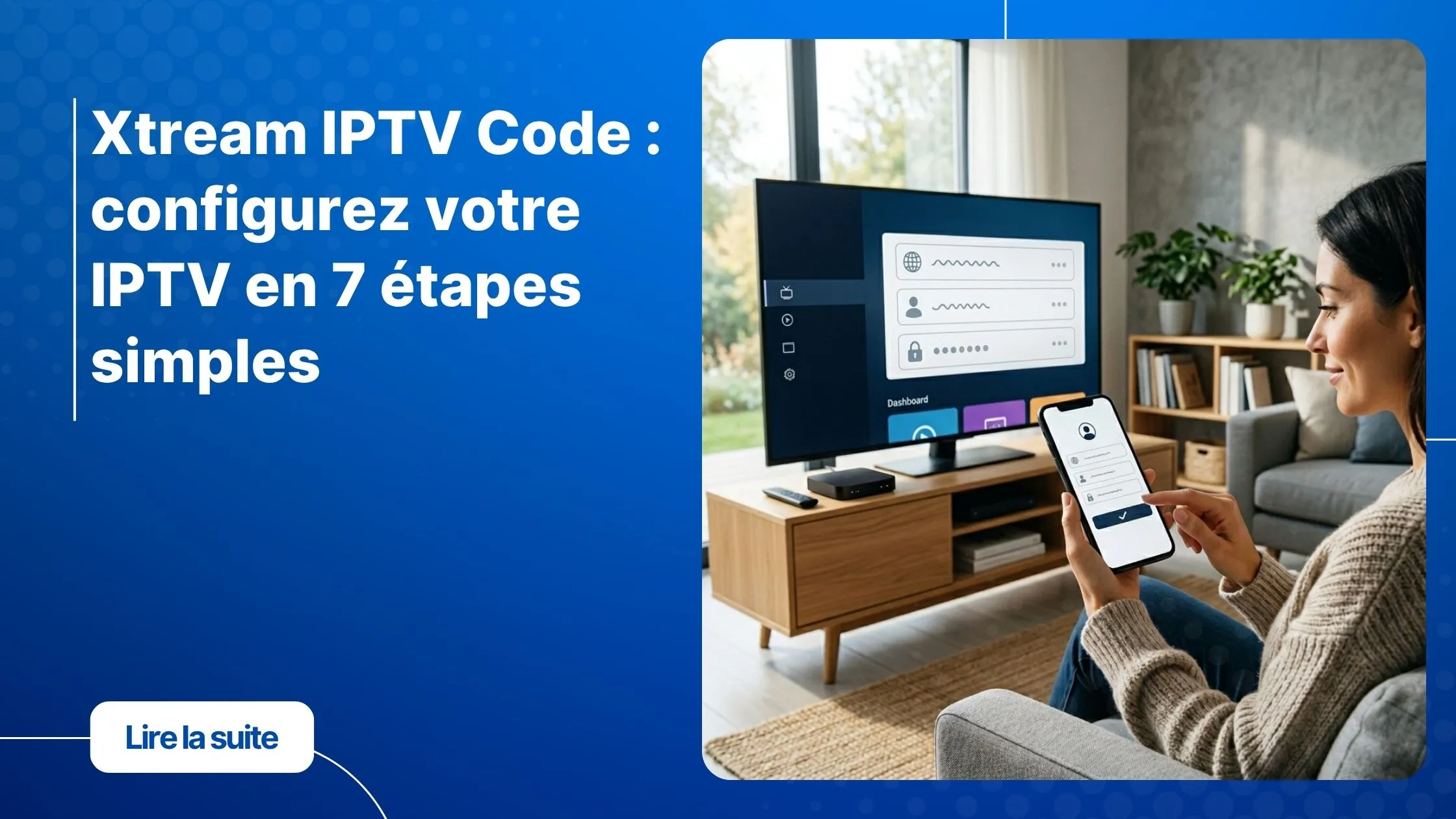 Image de couverture sur le xtream iptv code et la configuration IPTV sur Smart TV