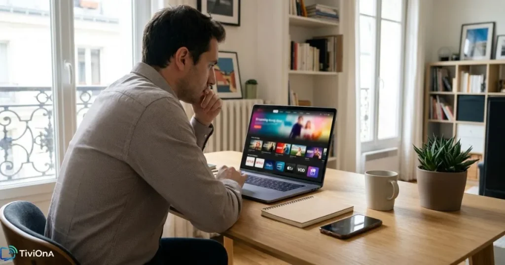 Fournisseur IPTV sérieux consulté avant de choisir un abonnement