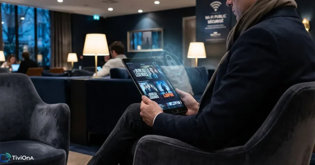 sécurité IPTV sur réseau public avec VPN streaming actif