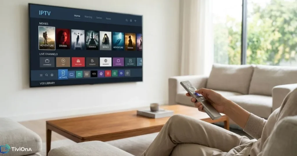 Activer un code IPTV sur une Smart TV avec une interface IPTV moderne