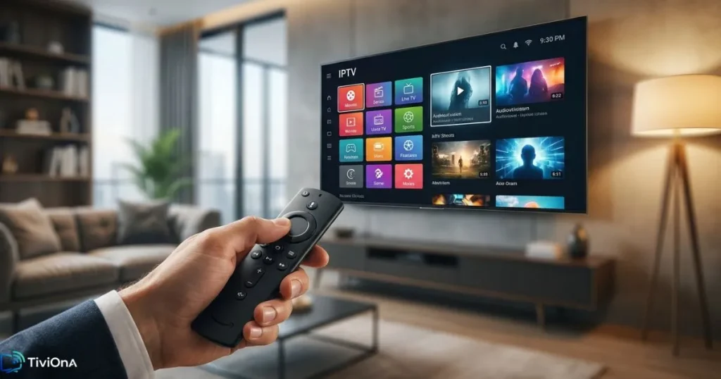 IPTV Smarters Pro Fire Stick - configuration application IPTV sur télévision salon