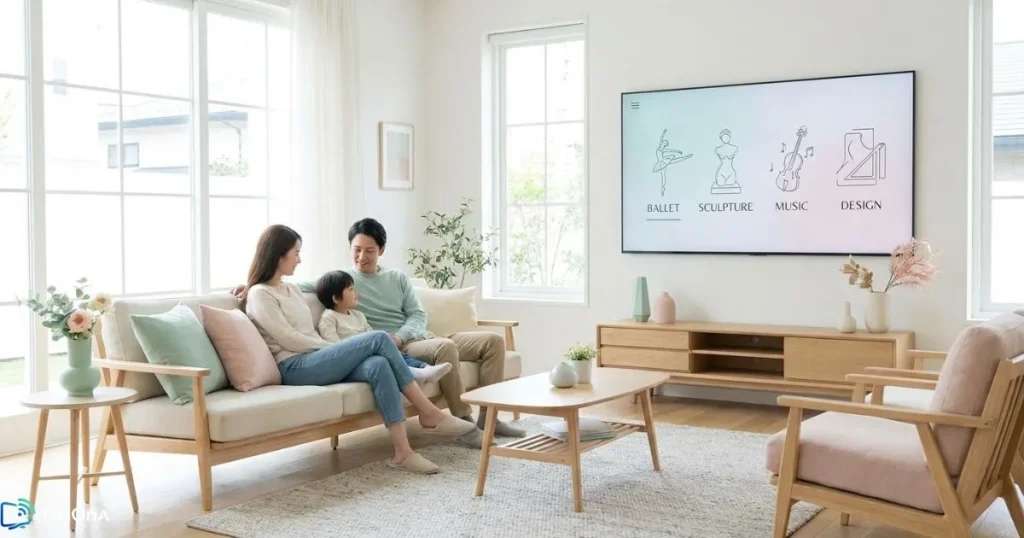 chaînes françaises IPTV regardées en famille sur grand écran