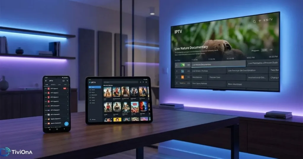 Applications IPTV modernes compatibles avec un abonnement IPTV et une activation rapide.