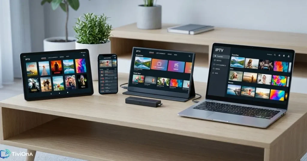 Compatibilité IPTV Android, Smart TV et Fire TV sur plusieurs appareils connectés