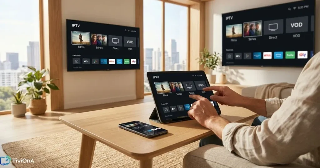Abonnement IPTV compatible avec Smart TV, tablette et smartphone