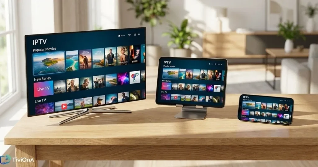 Capacité serveur IPTV - streaming multi-appareils simultanés sur smartphone tablette et télévision