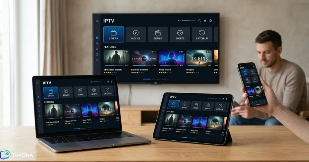 Service IPTV haut de gamme compatible sur plusieurs appareils