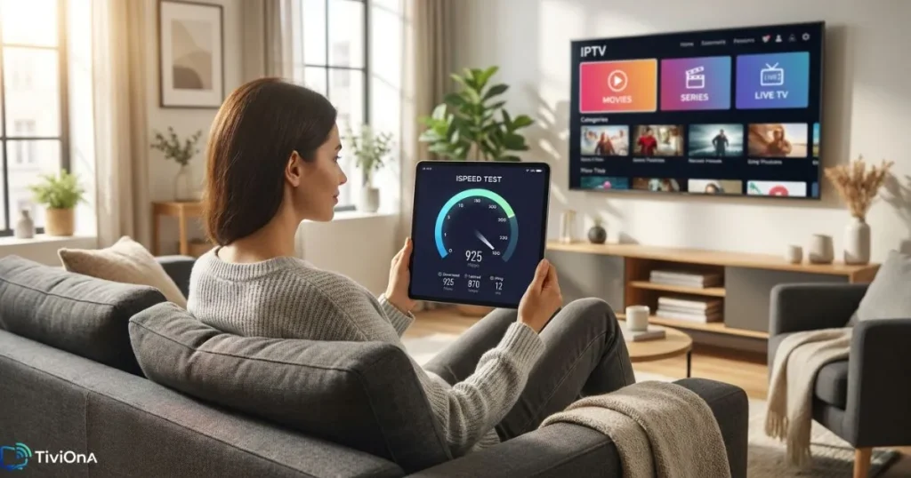 Vérification de la connexion internet avant activation d'un abonnement IPTV sur Smart TV