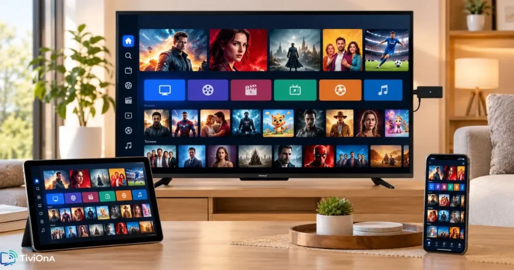 Appareils compatibles avec un service IPTV : Smart TV, tablette, smartphone et Fire Stick