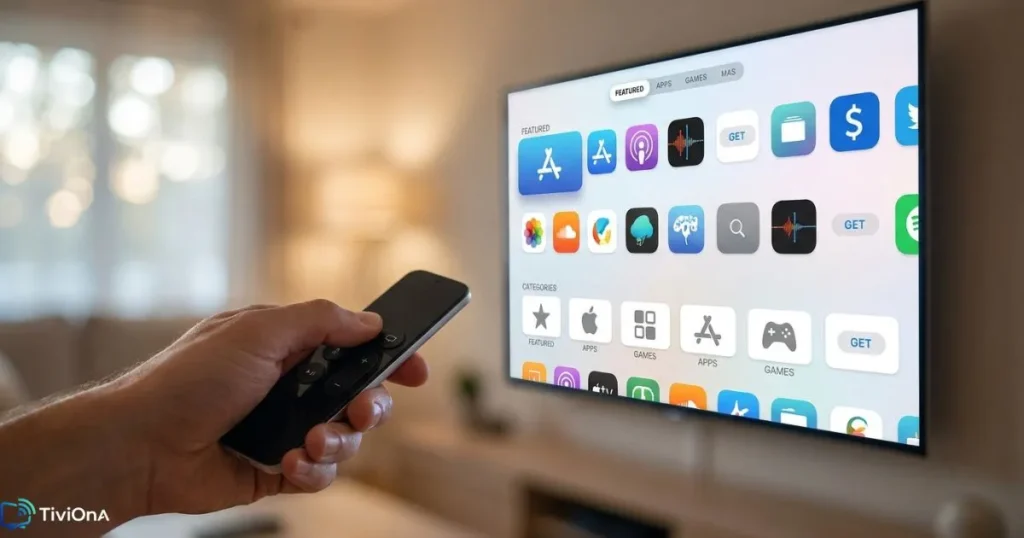 Installer une application IPTV Apple TV depuis l'App Store sur tvOS