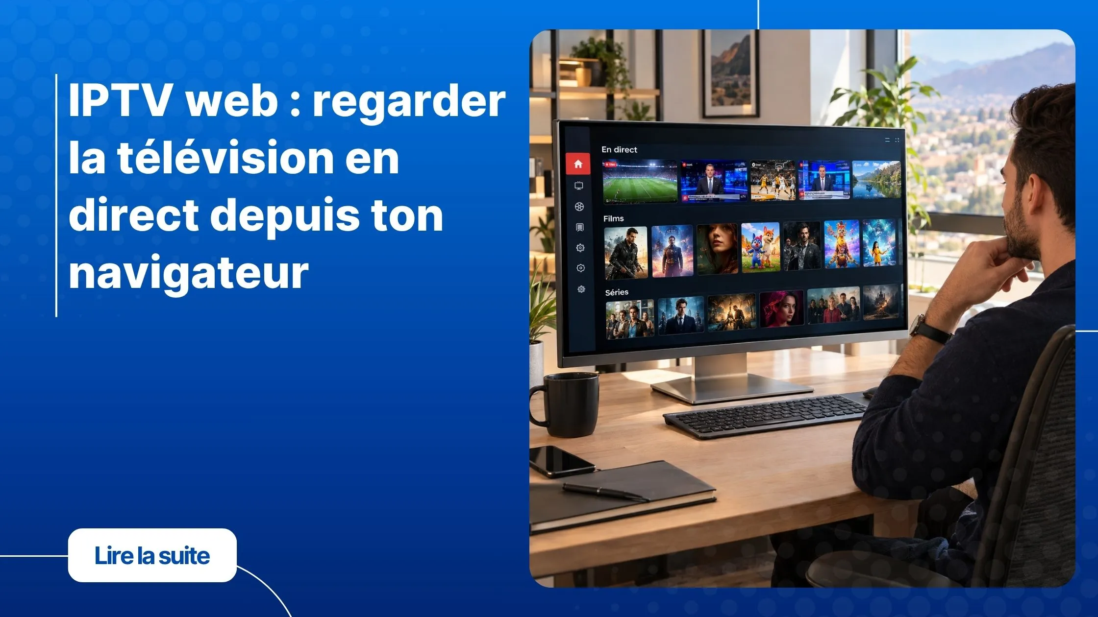 IPTV web - regarder la télévision en direct depuis un navigateur sur ordinateur